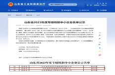 公司通過2023年省級“專精(jīng)特新(xīn)”中小(xiǎo)企業認定